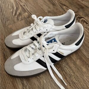 Adidas Samba White and Black Sneakers